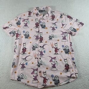 Cakeworthy Disney The Nightmare Before Christmas Camp Shirt Mens Size Large AOP